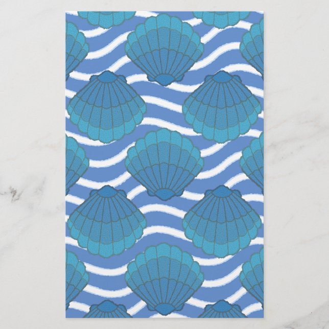 Coquillage vintage Et Motif Vagues (Devant)