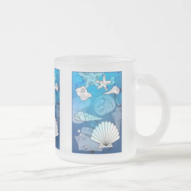 Coquillages Aqua Ocean Glass Mug (Droit)