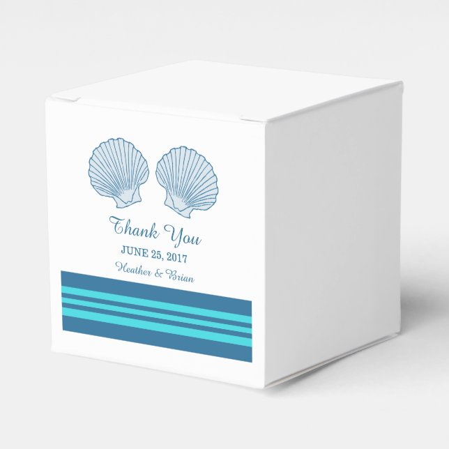 Coquillages bleu turquoise Ballotins (Verso)