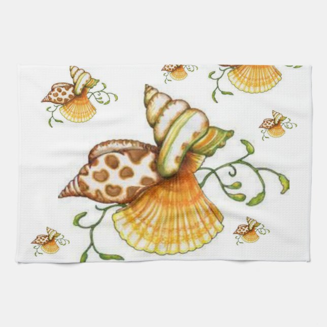 coquillages de mer cuisine serviettes de toilette (Horizontal)