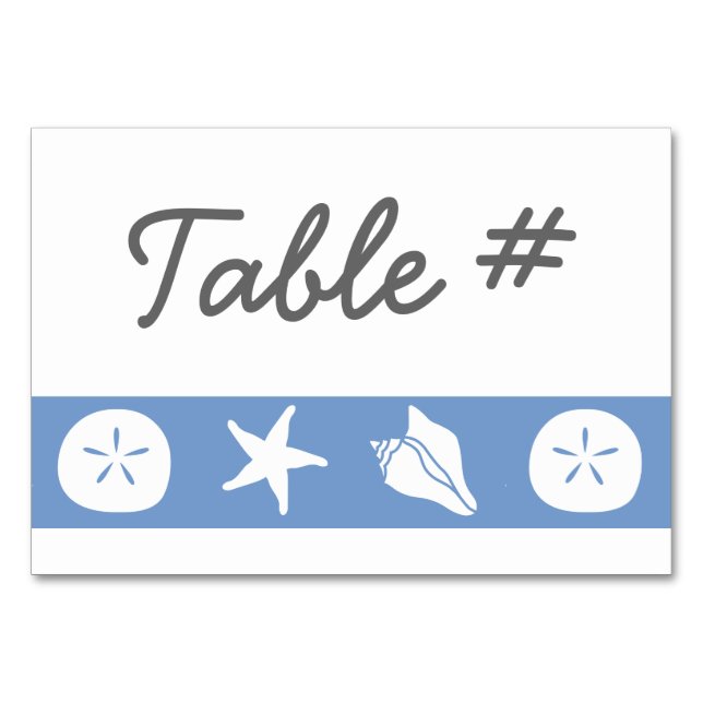 Coquillages d'été dans la carte de table Périwinkl (Devant)