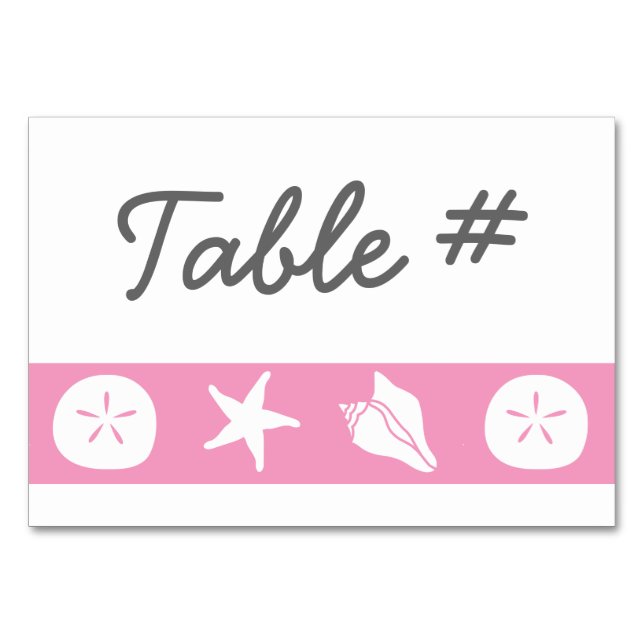 Coquillages d'été en Pétale rose carte (Devant)