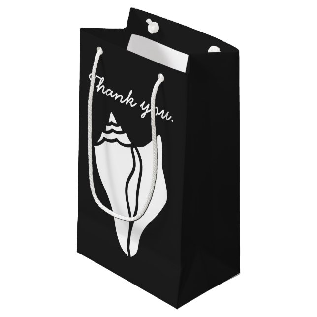 Coquillages d'été en sac cadeau noir (Devant Angle)