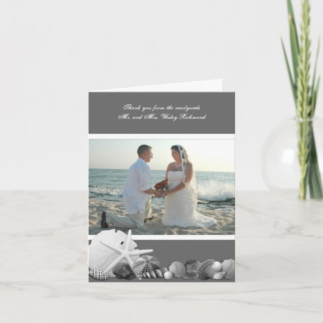 Coquillages gris neutres Merci photo (Devant)