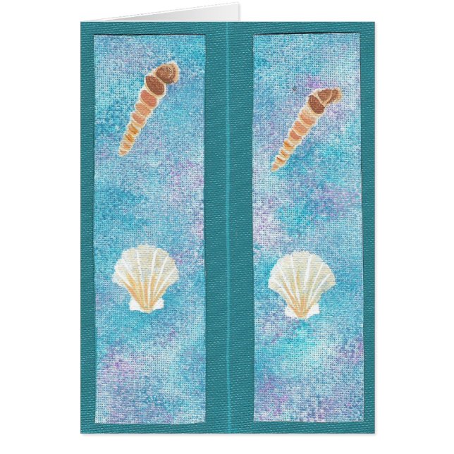 Coquillages peints sur cartes Signets (Devant)