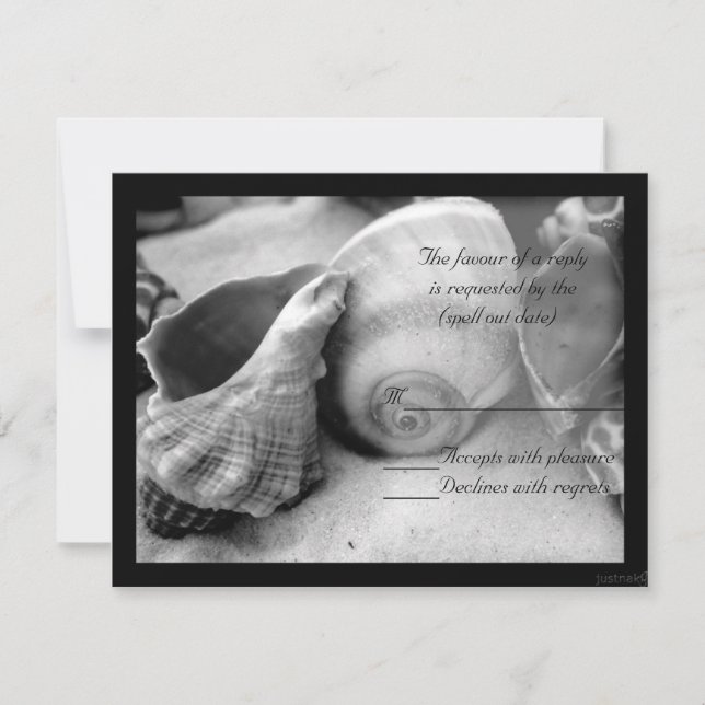 coquillages sable blanc bw rsvp (Devant)