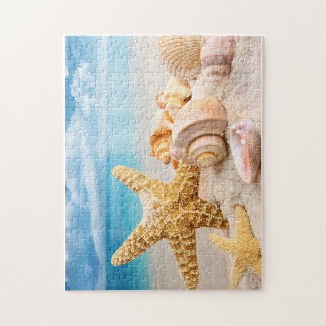 Coquillages sur la plage 252 pièce Puzzle (Vertical)