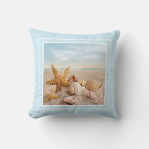 Coquillages sur la plage Jeter Oreiller