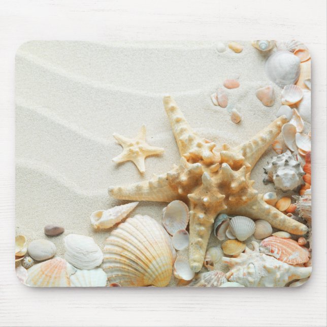 Coquillages sur le tapis de souris de plage (Devant)