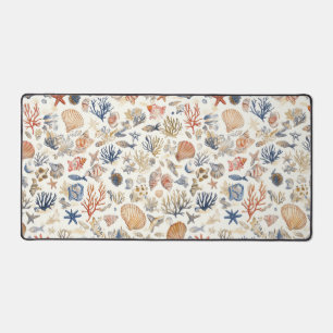 Coquillages Tropicaux & Motif de Récif de Corail