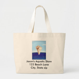 Coquille marine conique peinture océanique, sacs e