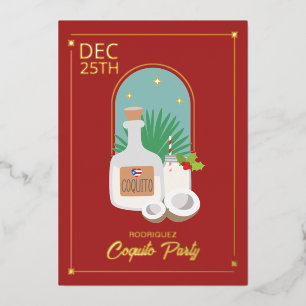 Coquito Fête Foil Invitation