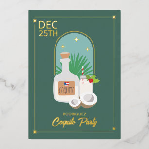 Coquito Fête Foil Invitation