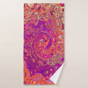 Corail Abstrait rétro et spirale de marbre pourpre