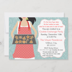 Corail bleu Holiday Carte de recette Invitation d'