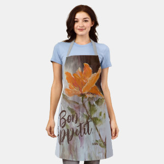 Corail Blooms Tout-En-Imprimé Tablier