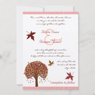 Corail Bourgogne Faire-part de mariage de tilleul