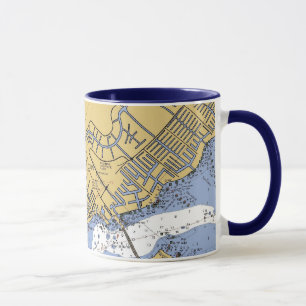 Corail de cap, tasse nautique de diagramme de port