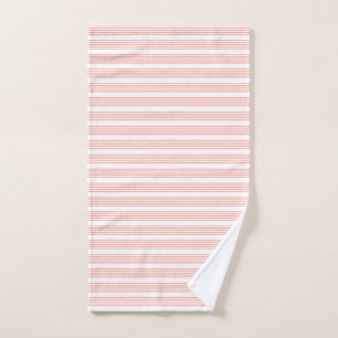 Corail et blanc cinq bandes motif