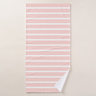 Corail et blanc cinq bandes motif