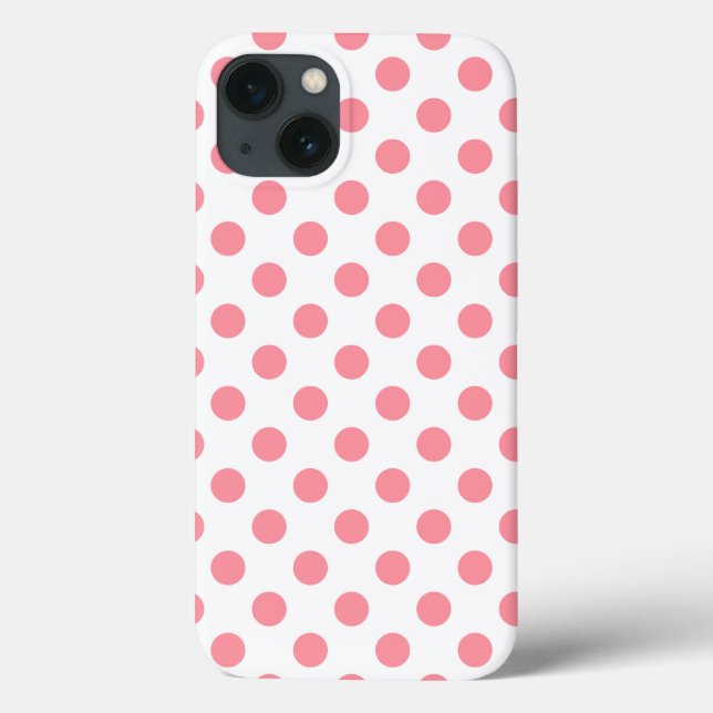 Corail et blanc pois Coque-Mate coque iphone (Verso)