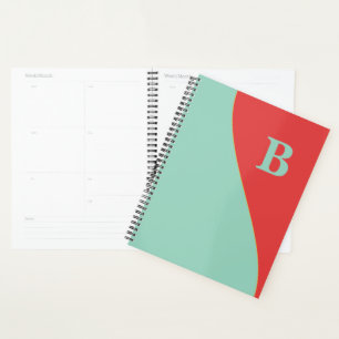 Corail et Turquoise du Sud-Ouest avec Monogramme