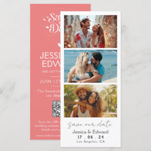 Corail Léger Enregistrer La Date Photo Booth Qr Co