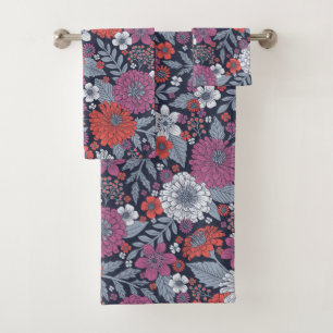 Corail, Magenta et Zinnias bleu