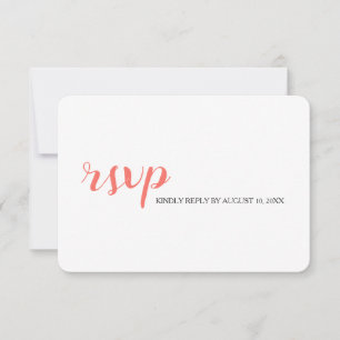 Corail Mariage moderne RSVP Options de sélection d
