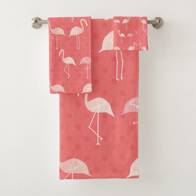 Corail rose Flamant rose rouge sans couture Motif (En situation)
