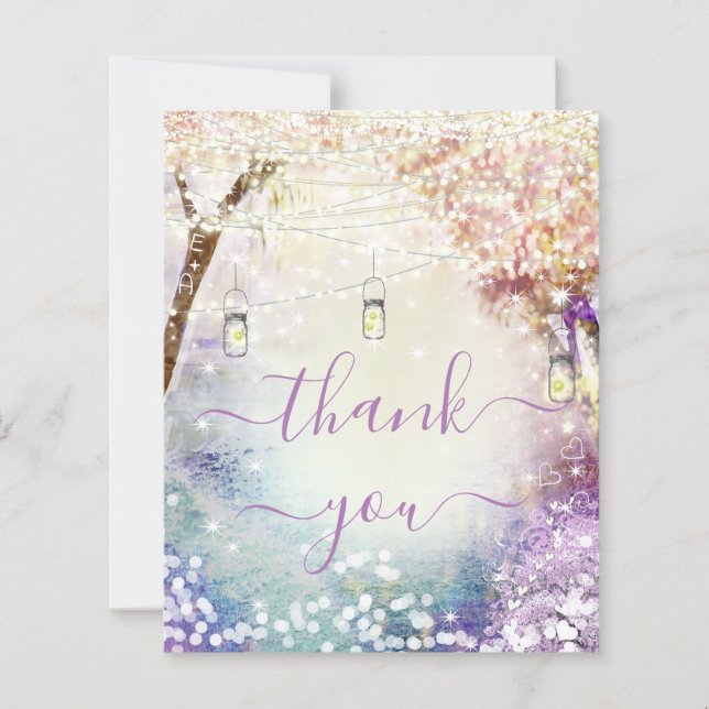 Corail rose violet bleu Forêt Fairytale Mariage (Devant)