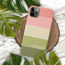 Corail rouge blush rose personnalisé vert de print