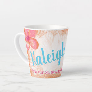 Corail tropical, Mug de café personnalisé rose