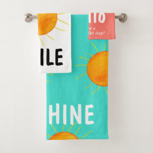 Corail Turquoise White Sunshine Typographie