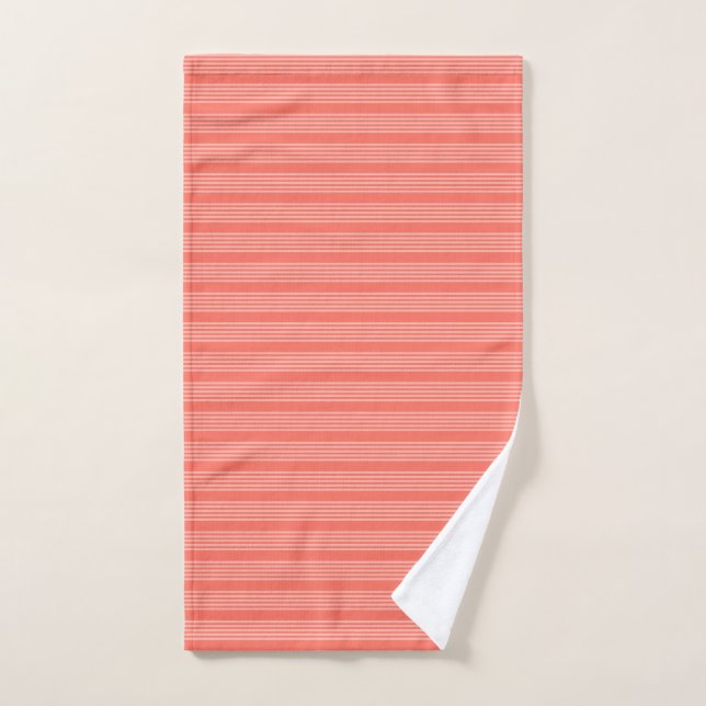Corail vivant cinq bandes motif (Serviette à main)