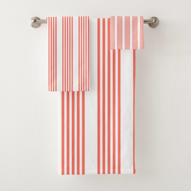 Corail vivant et blanc cinq bandes motif (En situation)