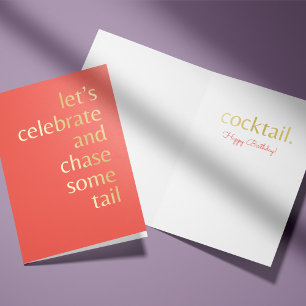 Coral Chasing Cocktail Celebration Carte Anniversa