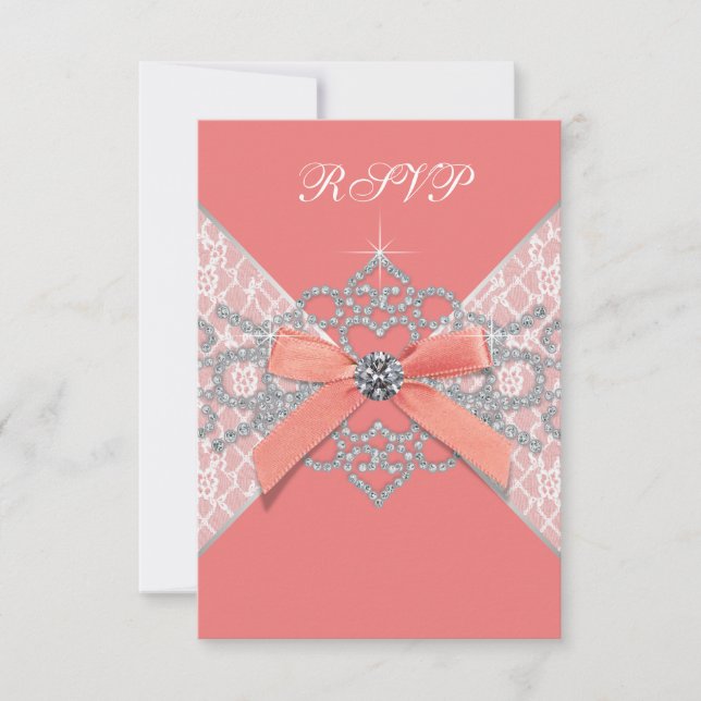 Coral Diamonds Coral Sweet 16 Anniversaire Réponse (Devant)