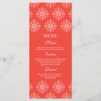 Coral + flacons blancs menu d'aliments de mariage