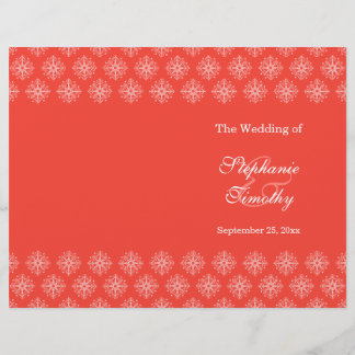 Coral + flacons blancs programme de mariage d'hive
