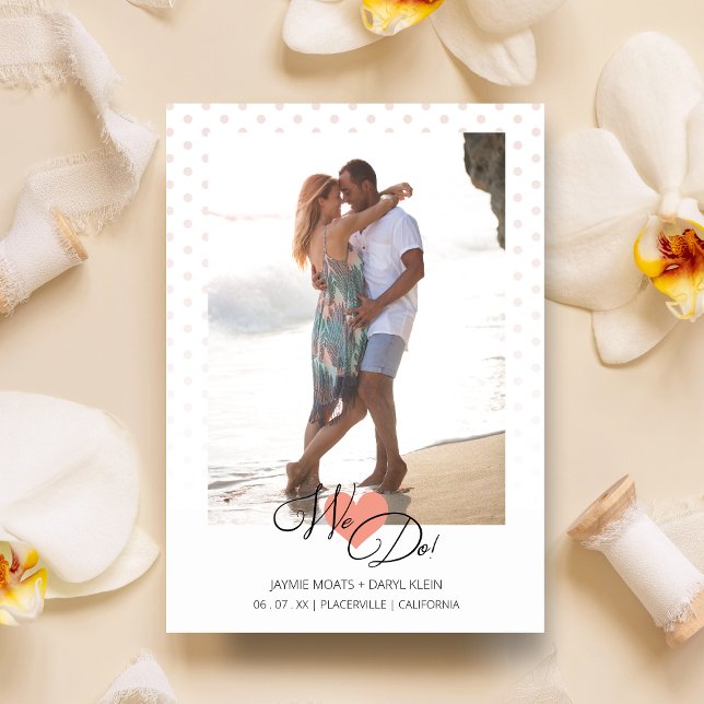 Coral Heart Nous Citons Pois Photo Mariage (Créateur téléchargé)