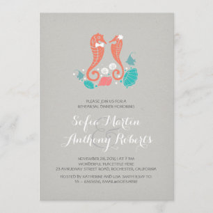 Coral hippocampe plage dîner répétitif invitations