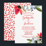 Coral Red Poppy Floral Wedding Invitations<br><div class="desc">Coral Rouge Poppy Aquarelle Floral Wedding Invitations avec la police de script de brosse tendance! ~ Regardez ma boutique pour voir l'ensemble de la suite mariage pour ce design!</div>
