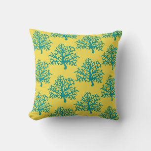 Coral Reef Bright Beach Coussin Turquoise