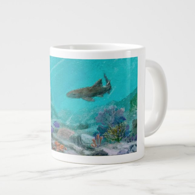 Coral Reef Infirmière requin et poulpe Jumbo Mug (Créateur téléchargé)