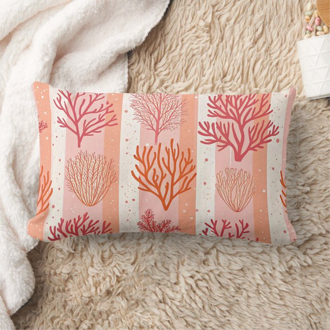 Coral Reef Jetez Oreiller Couverture Corail orange (Couverture)
