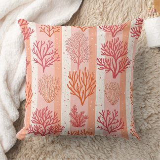 Coral Reef Jetez Oreiller Couverture Corail orange