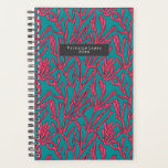 Coral Reef rose Abstrait et Motif Turquoise<br><div class="desc">Un récif de corail tropical rose audacieux s'inspire de l'illustration sur un arrière - plan turquoise foncé.</div>
