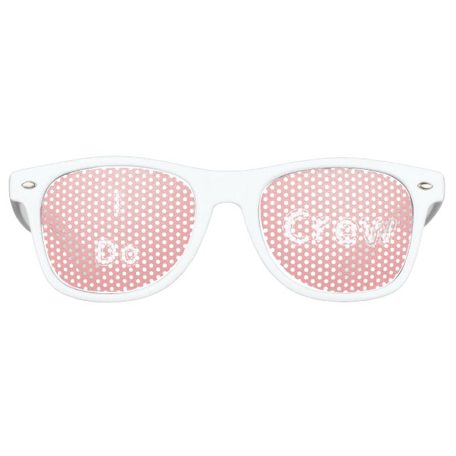 Coral Rose Mariée I Do Crew Party Shades Lunettes  (Devant)