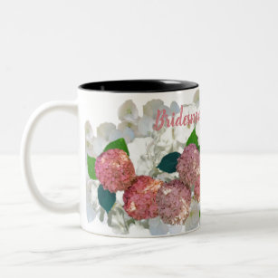 Coral Saumon Floral Bridesmaid Nom Café Mug